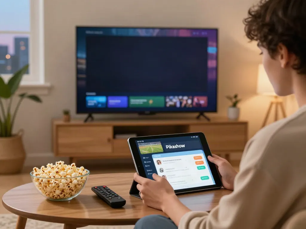 Download here the latest Pikashow APK while enjoying a cozy streaming setup.